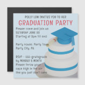 High School afstudeerfeest magnetische uitnodiging (Voorkant / Achterkant)