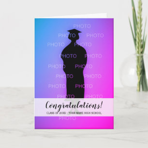 High School afstuderen 2021 aangepaste portretfoto Kaart