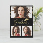 High School Afstuderen Aankondiging 3 Foto (Staand voorkant)