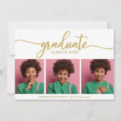 High School Afstuderen Aankondiging 3 Foto (Voorkant)