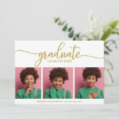 High School Afstuderen Aankondiging 3 Foto (Staand voorkant)