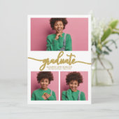 High School Afstuderen Aankondiging 3 Foto (Staand voorkant)