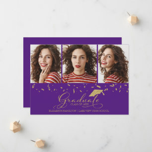 High School Afstuderen Aankondiging 3 Fotokaart