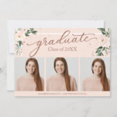 High School Afstuderen Aankondiging 3 Fotokaarten (Voorkant)