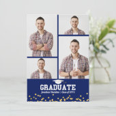 High School Afstuderen Aankondiging 4 Foto (Staand voorkant)