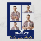 High School Afstuderen Aankondiging 4 Foto (Voorkant / Achterkant)