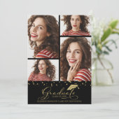 High School Afstuderen Aankondiging 4 Foto (Staand voorkant)