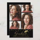 High School Afstuderen Aankondiging 4 Foto (Voorkant / Achterkant)