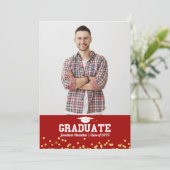 High School Afstuderen Aankondiging Foto (Staand voorkant)