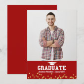 High School Afstuderen Aankondiging Foto (Voorkant / Achterkant)