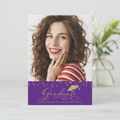 High School Afstuderen Aankondiging Foto (Staand voorkant)