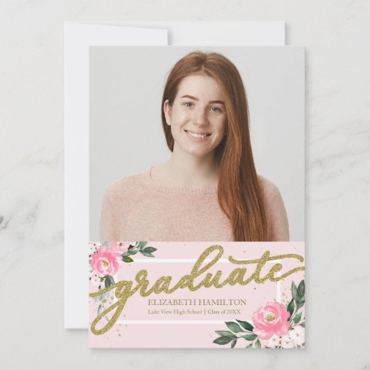 High School Afstuderen Aankondiging Fotokaart (Voorkant)