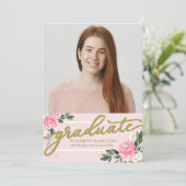 High School Afstuderen Aankondiging Fotokaart (Staand voorkant)