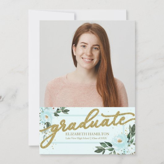 High School Afstuderen Aankondiging Fotokaart (Voorkant)