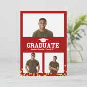 High School Afstuderen Aankondiging Fotokaarten (Staand voorkant)