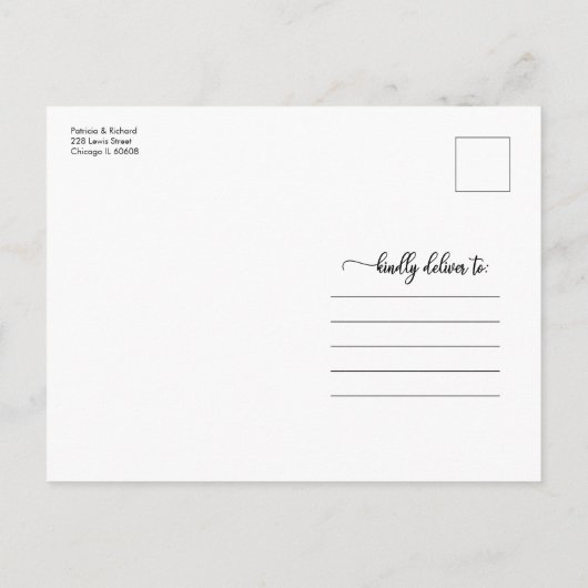 High School Afstuderen Aankondiging Simple Chic Briefkaart (Achterkant)