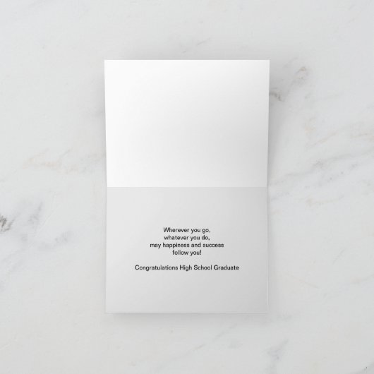 High School Afstuderen Card — Gefeliciteerd Kaart (Binnen)
