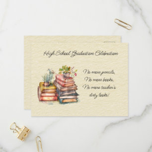 High School Afstuderen Celebration Uitnodiging Briefkaart