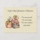 High School Afstuderen Celebration Uitnodiging Briefkaart (Voorkant)