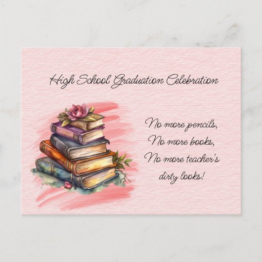 High School Afstuderen Celebration Uitnodiging Briefkaart (Voorkant)