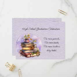 High School Afstuderen Celebration Uitnodiging Briefkaart