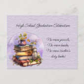 High School Afstuderen Celebration Uitnodiging Briefkaart (Voorkant)