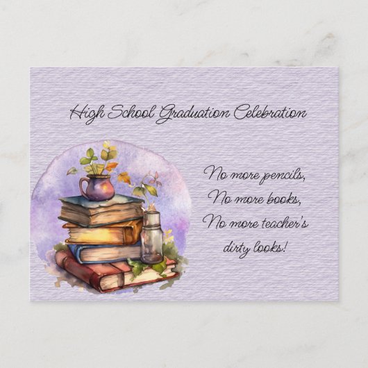 High School Afstuderen Celebration Uitnodiging Briefkaart (Voorkant)