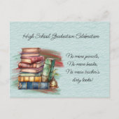 High School Afstuderen Celebration Uitnodiging Briefkaart (Voorkant)