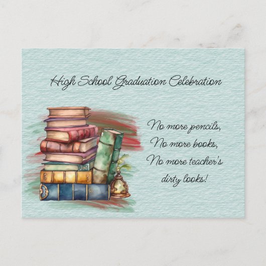 High School Afstuderen Celebration Uitnodiging Briefkaart (Voorkant)