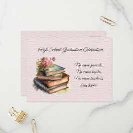 High School Afstuderen Celebration Uitnodiging Briefkaart