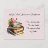 High School Afstuderen Celebration Uitnodiging Briefkaart (Voorkant)