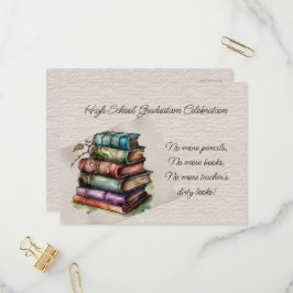 High School Afstuderen Celebration Uitnodiging Briefkaart