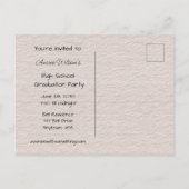 High School Afstuderen Celebration Uitnodiging Briefkaart (Achterkant)