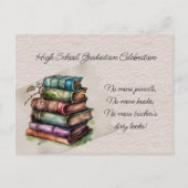 High School Afstuderen Celebration Uitnodiging Briefkaart (Voorkant)