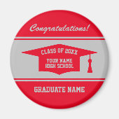 High School afstuderen Class jaar alumni Magneet (Voorkant)