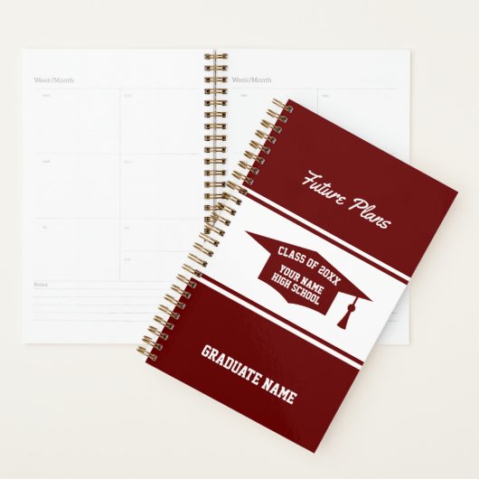 High School afstuderen Class jaar cadeaukalender Planner (Display)