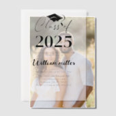 High School Afstuderen Class of 2025, Minimaal afs Vellum Uitnodigingen (Offset (Koppel))