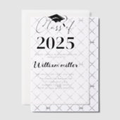 High School Afstuderen Class of 2025, Minimaal afs Vellum Uitnodigingen (Offset (Uitnodiging))