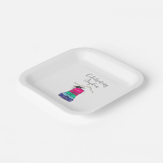 High School Afstuderen College Koffers Jaar Papieren Bordje (Gebogen)