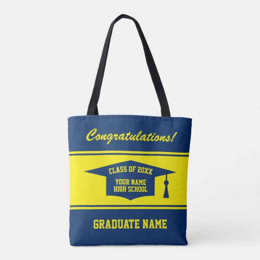 High school Afstuderen Day Class of 2024 op maat Tote Bag (Achterkant)