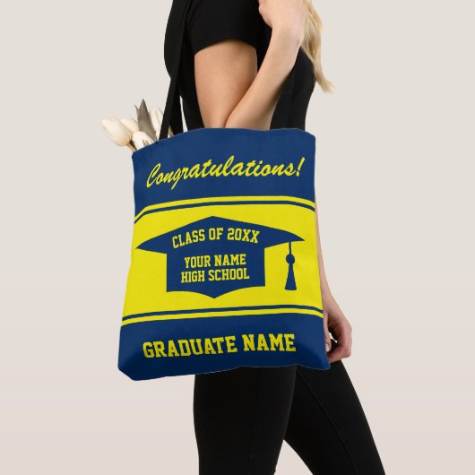 High school Afstuderen Day Class of 2024 op maat Tote Bag (Dichtbij)