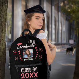 High School Afstuderen Foto Afstuderen personalise Bedrukte Rugzak
