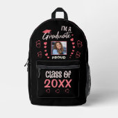 High School Afstuderen Foto Afstuderen personalise Bedrukte Rugzak (Voorkant)