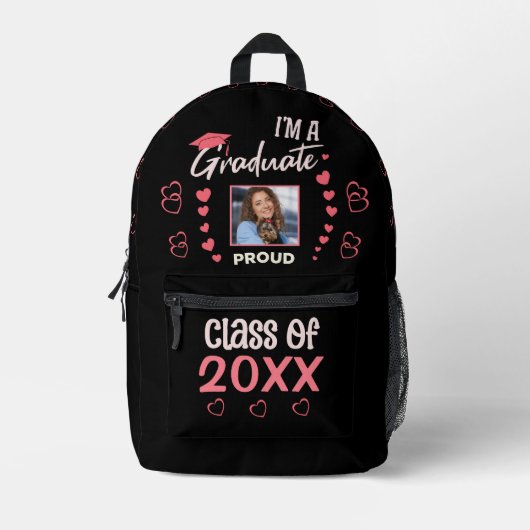 High School Afstuderen Foto Afstuderen personalise Bedrukte Rugzak (Voorkant)