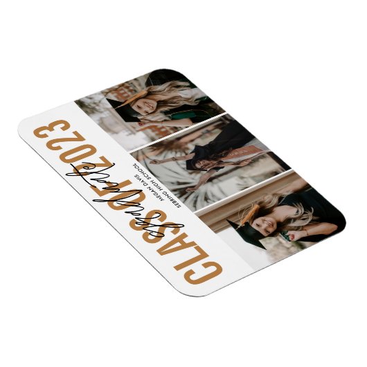 High School Afstuderen Gold Foto Magneet (Rechterzijde)