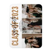 High School Afstuderen Gold Foto Magneet (Verticaal)