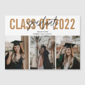 High School Afstuderen Gold Photo Magnet (Voorkant)