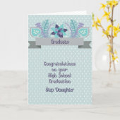 High School Afstuderen Kaart voor Step Daughter (Gele Bloem)