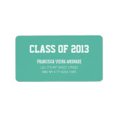 High School Afstuderen Klasse van 2013 Emerald Gre Etiket (Voorkant)