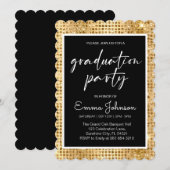 High School Afstuderen Klasse van 2025, gouden grd Kaart (Voorkant / Achterkant)